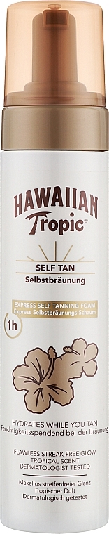 Піна для автозасмаги - Hawaiian Tropic Sunless Tan Express Self Tanning Foam — фото N1