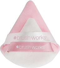 Набір пушків для нанесення пудри, 2 шт. - Brushworks Triangular Powder Puff Duo — фото N2