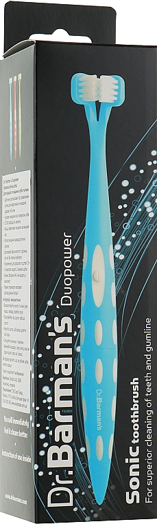 Звуковая зубная щетка, голубая - Dr. Barman's Duopower — фото N1