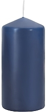 Свічка циліндрична 60x120 мм, синя - Bispol — фото N1