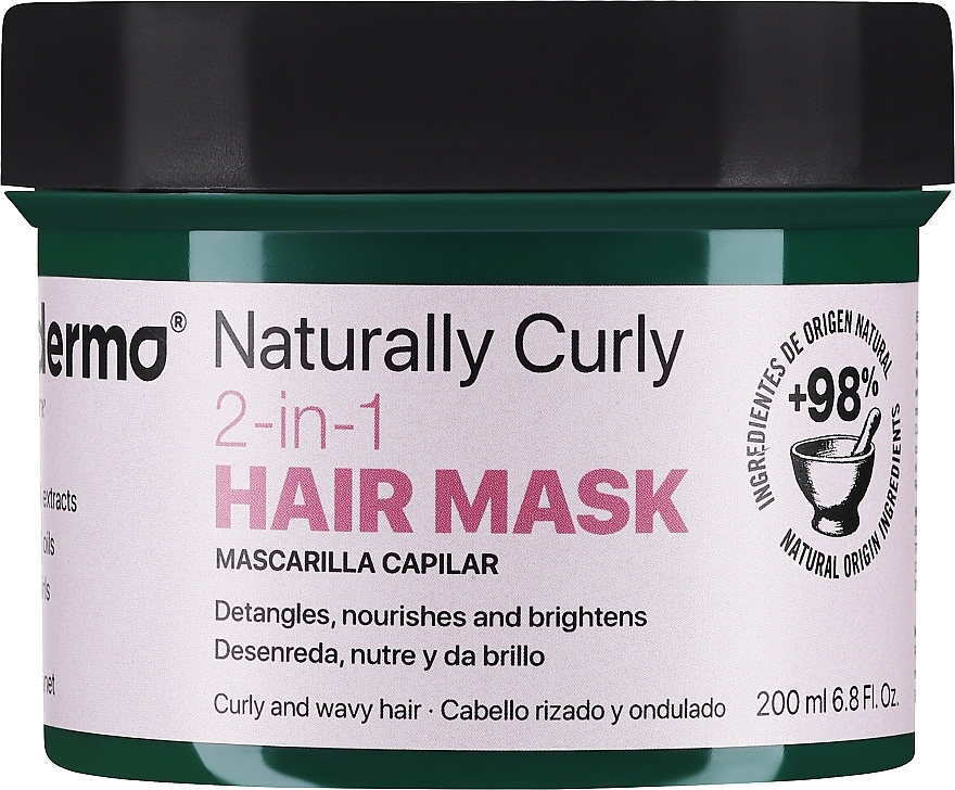 Маска для в’юнкого волосся 2 в 1 - Ecoderma Naturally Curly 2 In 1 Mask — фото N1