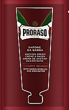 Крем для бритья для жесткой щетины с маслом ши и сандалом - Proraso Red Shaving Cream (пробник) — фото N1