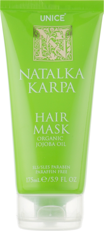 Маска для волосся, з маслом жожоба - Unice Natalka Karpa Organic Mask — фото N2