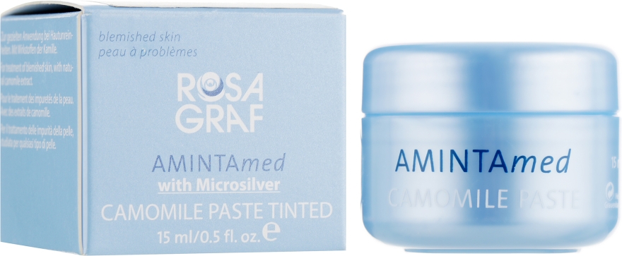 Лечебная анти-акне паста с микро-серебром и тонирующим эффектом - Rosa Graf Amintamed — фото N1