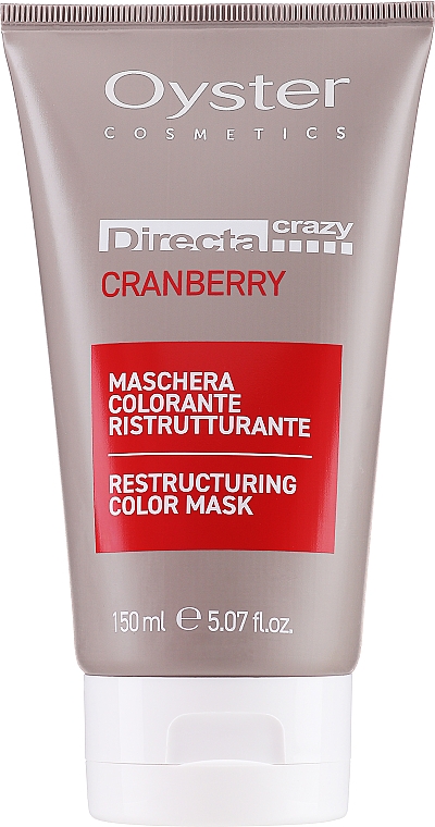 Тонувальна маска для волосся "Червона" - Oyster Cosmetics Directa Crazy Cranberry — фото N1