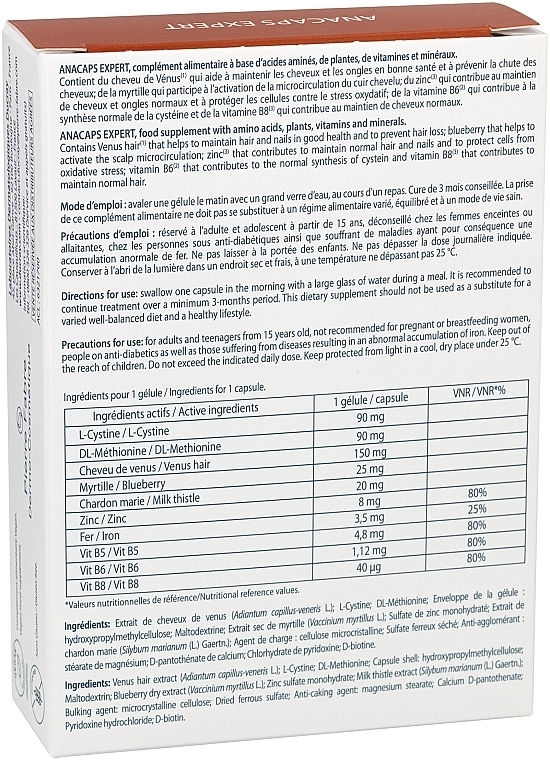 Харчова добавка при хронічному випаданні волосся - Ducray Anacaps Expert Chronic Hair Loss — фото N3