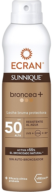 Спрей для тіла - Ecran Sunnique Protective Sun Mist Broncea+ SPF50 — фото N1