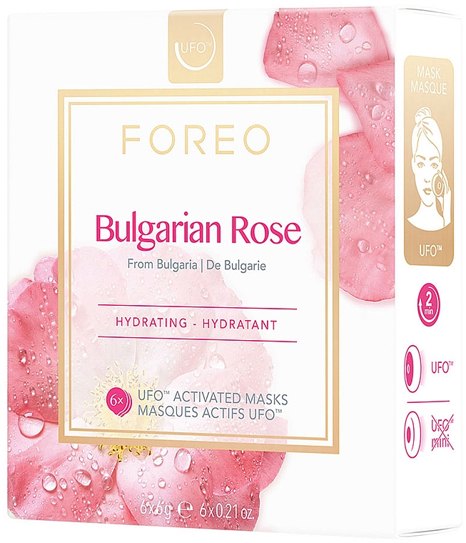 Увлажняющая маска для лица Bulgarian Rose для UFO - Foreo Bulgarian Rose UFO Moisture-Boosting Face Mask