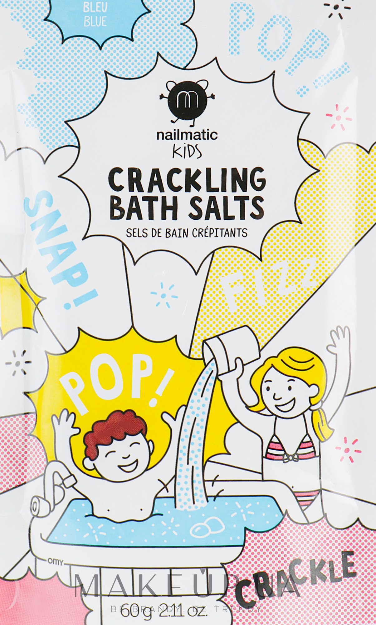 Шипляча кольорова сіль для ванни - Nailmatic Colored Bath Salts — фото Pink