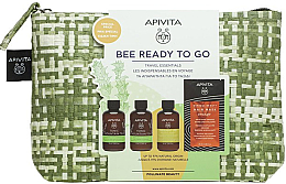 Духи, Парфюмерия, косметика Набор - Apivita Bee Ready To Go Travel Essentials (b/milk/75ml + sh/gel/75ml + shmp/75ml + h/mask/20ml + bag/1)