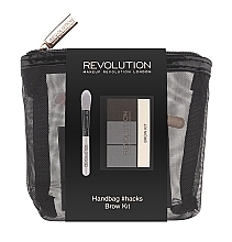 Парфумерія, косметика Набір - Makeup Revolution Handbag #hacks Brow Kit (brush/1pt + bag + eyebrow/palette)