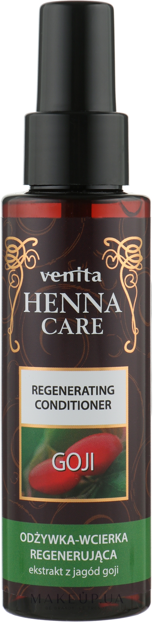 Кондиціонер-втирка для волосся з екстрактом ягід годжі, відновлюючий - Venita Henna Care Goji Regenerating Conditioner — фото 100ml