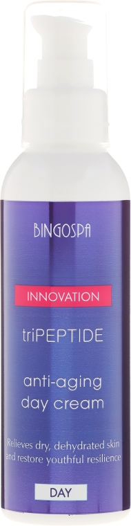 Трипептидний крем для боротьби зі зморшками навколо очей, денний - BingoSpa Innovation TriPeptide Anti-Aging Day Cream — фото N2