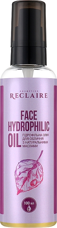 Гідрофільна олія для обличчя з натуральними маслами - Reclaire Face Hydrophilic Oil — фото N1