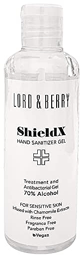 Гель-санітайзер для рук - Lord & Berry Shield Hand Sanitizer Gel — фото N1