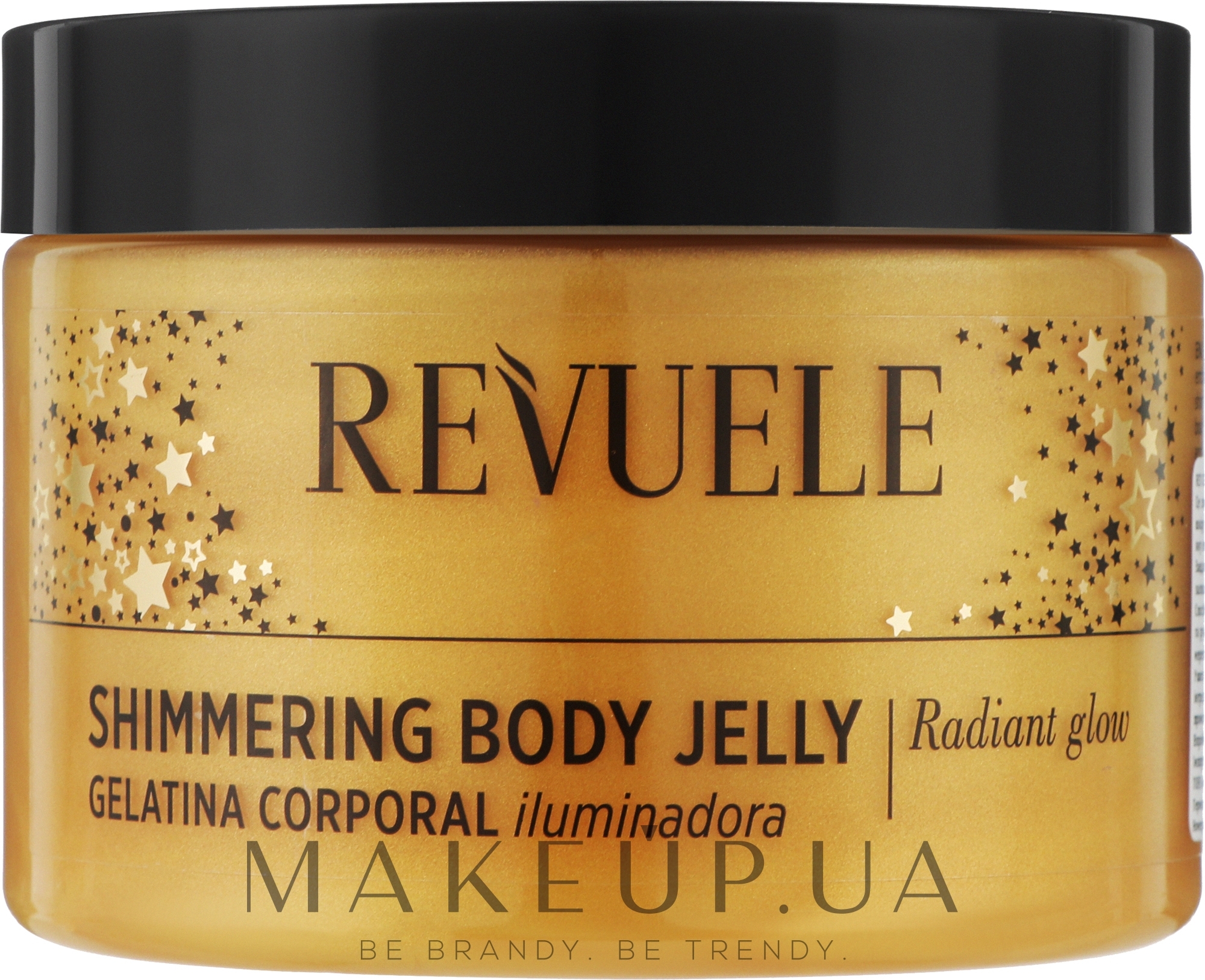 Мерцающее золотое желе для тела - Revuele Shimmering Body Jelly Gold — фото 400ml
