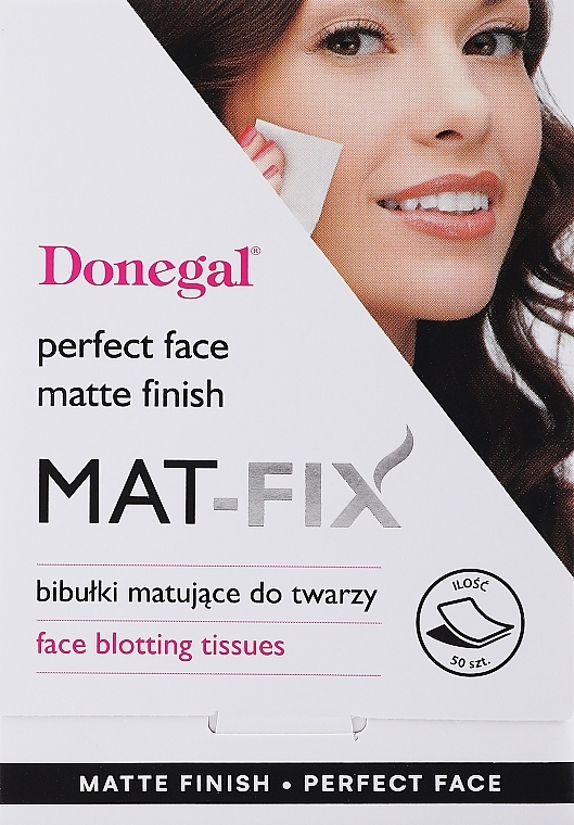 Матувальні серветки для обличчя - Donegal Face Blotting Tissues Mat-Fix