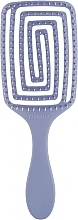 Парфумерія, косметика Щітка для волосся масажна, скелетон "Flexi", 24 см, сіро-блакитна - Titania