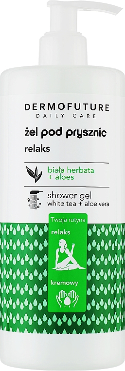 Гель для душа "Релакс" - Dermofuture Shower Gel White Tea & Aloe Vera — фото N1