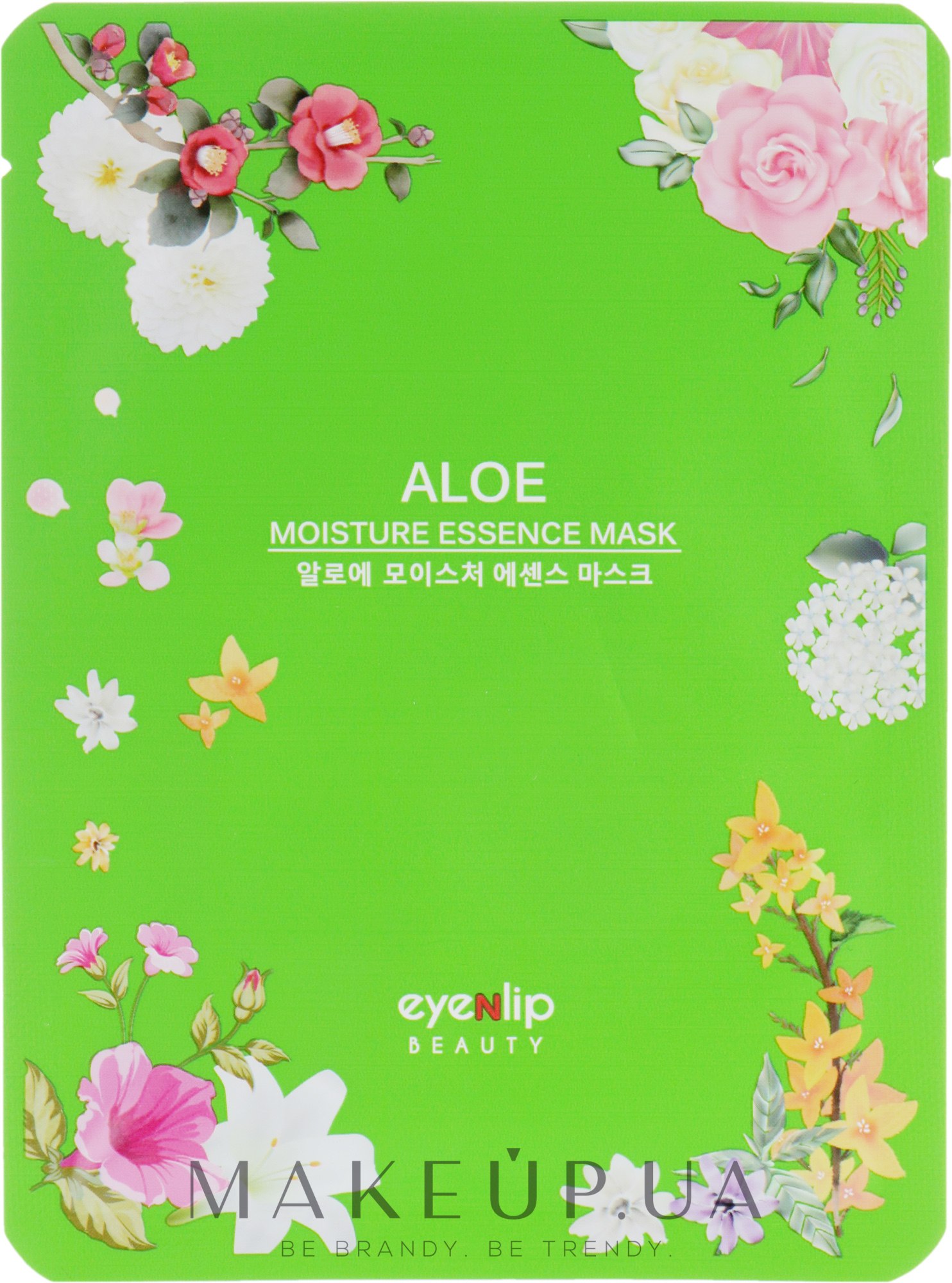 Тканинна маска для обличчя, зволожувальна, з алое - Eyenlip Aloe Moisture Essence Mask — фото 25ml