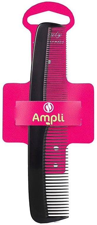 Гребінь для волосся, чорний, 18,3 см - Ampli — фото N1