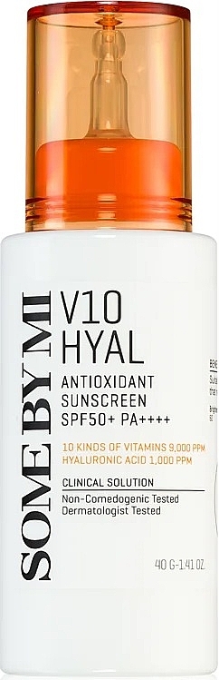 Солнцезащитный крем с антиоксидантами - Some By Mi V10 Hyal Antioxidant Sunscreen SPF50+ PA++++ — фото N1