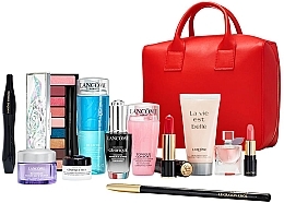 Парфумерія, косметика Набір - Lancome Beauty Box Inter Set Xmas (rem/125ml + ser/20ml + cr/5ml + cr/15ml + tonic/75ml + b/lot/50ml + eye/palette + mascara/10ml + edp/4ml + lipstick/3.4g + lipstick/3g + crayon/1.8g + bag)