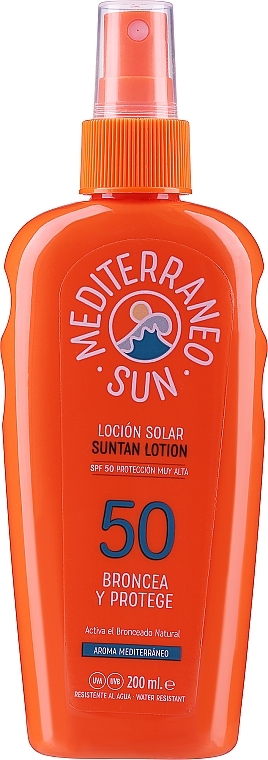 Солнцезащитный крем для темного загара - Mediterraneo Sun Coconut Sunscreen Dark Tanning SPF50 — фото N1