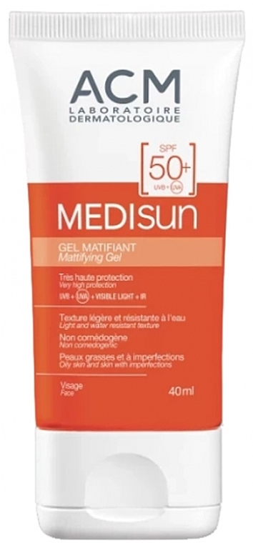 Матирующий гель SPF50+ для лица - ACM Laboratoires Medisun Matifying Gel SPF50+ — фото N1