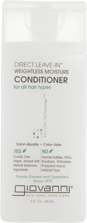 Несмываемый кондиционер - Giovanni Eco Chic Hair Care Conditioner Direct Leave-In