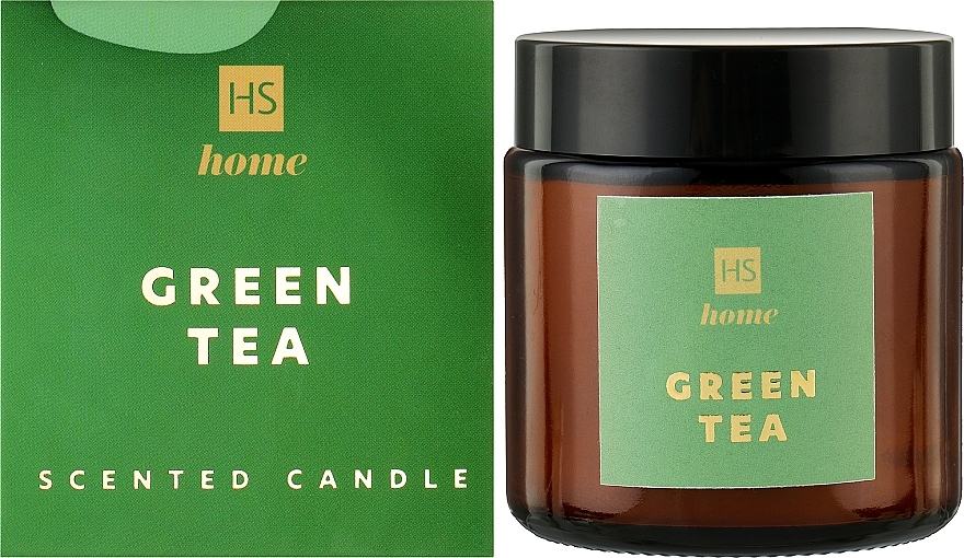 Натуральная ароматическая свеча из соевого воска с ароматом зеленого чая - HiSkin Home — фото N2