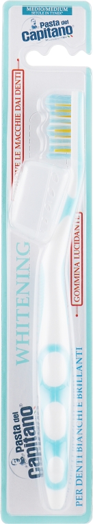 Зубная щетка "Отбеливающая", средняя, голубая - Pasta del Capitano Toothbrush Tech Whitening Medium — фото N1