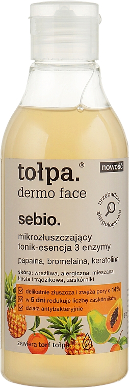 Мікровідлущувальна тонізувальна есенція для обличчя - Tolpa Dermo Face Essence-Tonic — фото N1