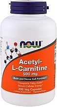 Пищевая добавка "Карнитин", капсулы, 500 мг - Now Foods Acetyl-L-Carnitine — фото N2