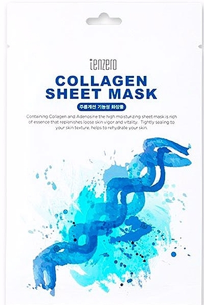 Тканинна маска для обличчя з колагеном - Tenzero Collagen Sheet Mask — фото N1