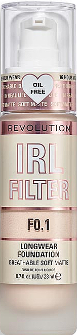Тональная основа - Makeup Revolution IRL Filter Longwear Foundation
