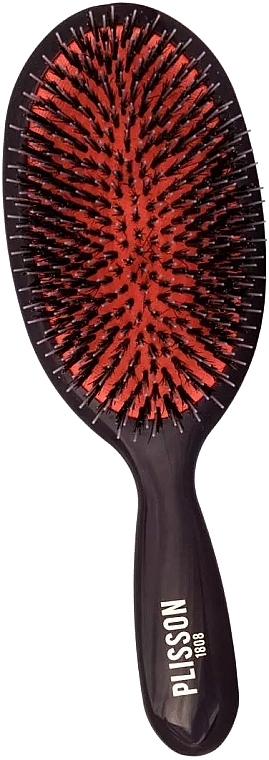 Расческа для волос из натуральной щетины кабана - Plisson Pneumatic Hairbrush Large Pure Boar Bristles And Nylon Pins — фото N1