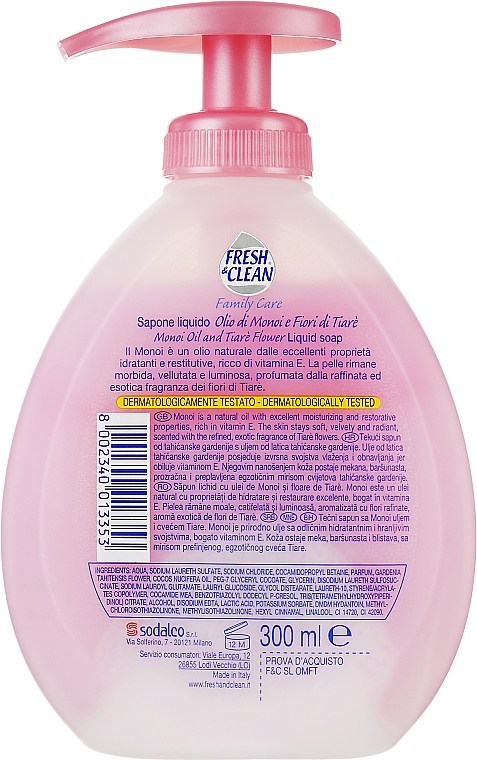 Мило для рук "Олія мононі та квіти тіаре" - Fresh&Clean Oil Monoi Soap — фото N2