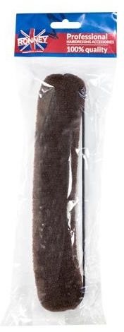 Валик для прически, 23 см, коричневый - Ronney Professional Hair Bun With Rubber 059