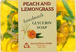 Парфумерія, косметика Гліцеринове мило "Персик і лемонграс" - Bulgarian Rose Peach & Lemongrass Soap