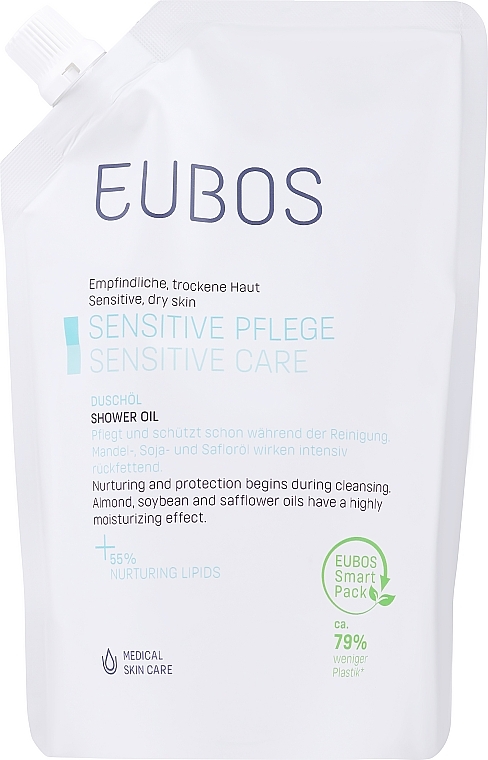 Олія для душу - Eubos Med Sensitive Skin Shower Oil For Dry & Very Dry Skin Refill (запасной блок) — фото N1