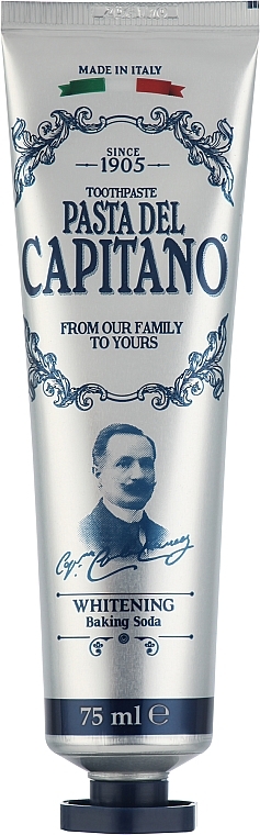 Відбілювальна зубна паста - Pasta Del Capitano Whitening Baking Soda — фото N1