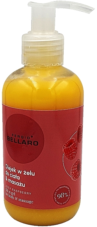 Масло в геле для тела и массажа "Juicy Raspberry" - Fergio Bellaro Oil Body And Massage — фото N1