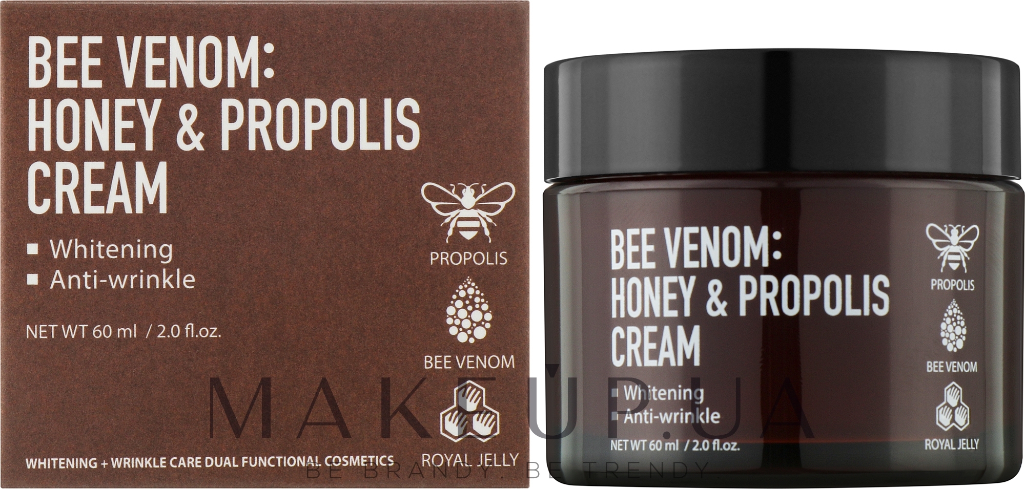 Крем для обличчя із бджолиною отрутою, медом і прополісом - Fortheskin Bee Venom Honey & Propolis Cream — фото 60ml
