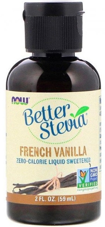 Жидкий подсластитель "Французская ваниль" - Now Foods Better Stevia Liquid Sweetener French Vanilla — фото N1