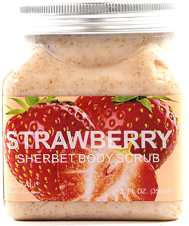 Скраб для тела "Клубника" - Wokali Sherbet Body Scrub Strawberry — фото N1