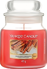 Ароматическая свеча в банке "Корица" - Yankee Candle Sparkling Cinnamon — фото N2
