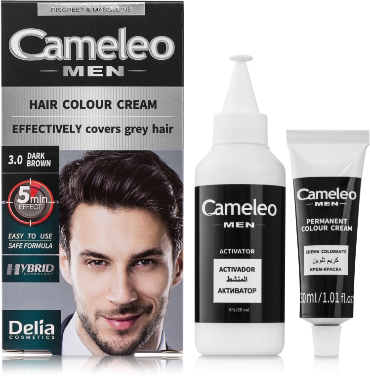 Мужская краска для волос - Delia Cameleo Men Hair Color Cream — фото N2