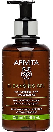 Гель для жирної, комбінованої шкіри з прополісом та цитрусом - Apivita Cleansing Gel with Citrus & Propolis