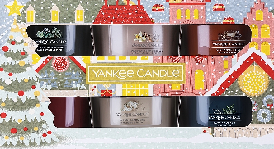 Набір - Yankee Candle Advent 6 Filled Votives Christmas Gift Set (cand/6x37g) — фото N1